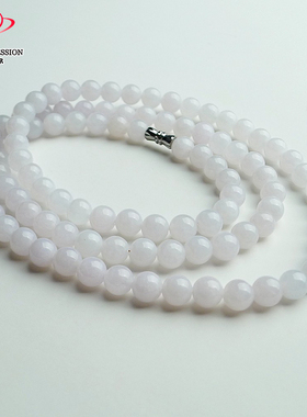 豪8印象手镯之家Z26058Z299翡翠项链天然缅甸冰种白月光佛珠手串