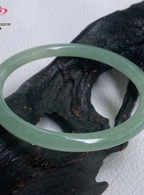 豪8印象L26100L175翡翠圆条手镯圈口55.6mm天然缅甸a货湖水绿玉镯