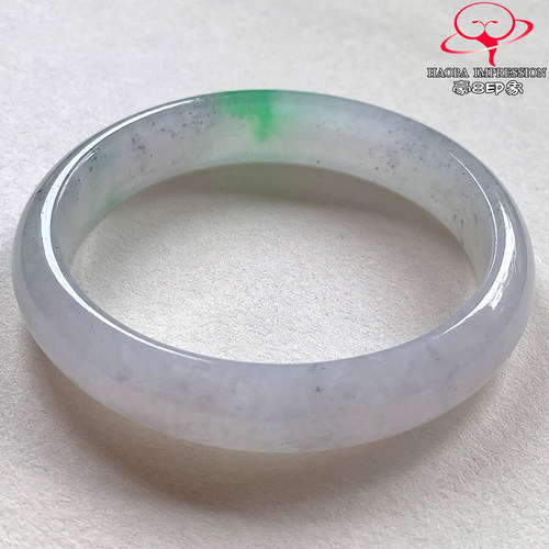 豪8印象V26480V2311翡翠贵妃镯手镯圈口56天然冰种阳绿飘花玉手镯