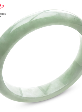 豪8印象P26048P270翡翠手镯圈口60.8mm冰糯种淡绿天然缅甸玉镯
