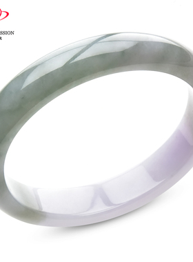 豪8印象P26018P428翡翠贵妃手镯圈口56.1mm冰糯种淡紫淡蓝绿玉镯