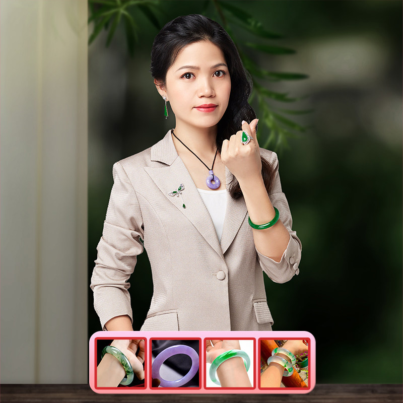 豪8印象 手镯之家平洲工厂直播间翡翠手镯毛胚板料定制 私拍无效