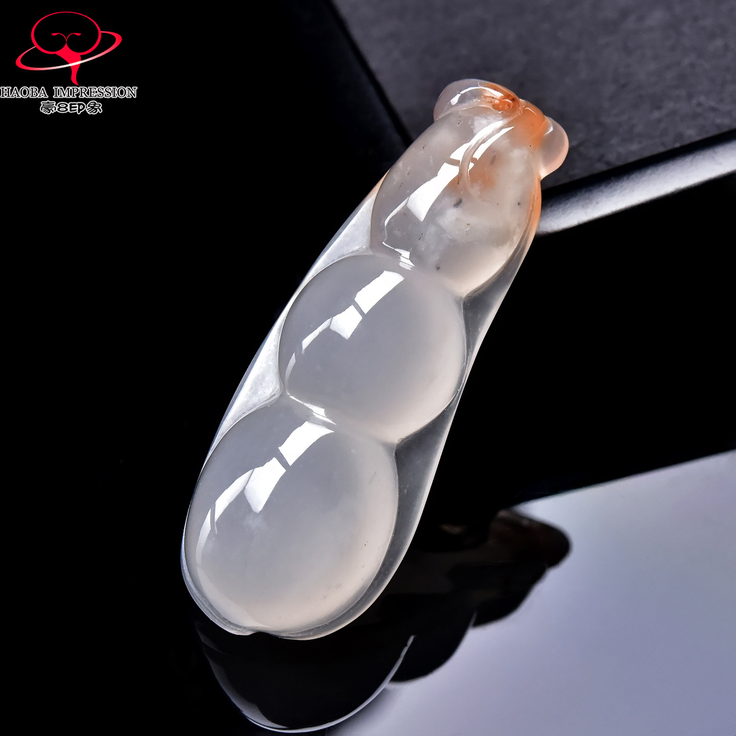 豪8印象翡王妃F25002F254非洲翠四季豆吊坠天然冰种冰红福豆挂件