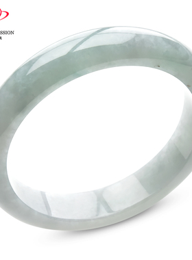 豪8印象P26018P502翡翠手镯圈口56.3mm天然冰糯种缅甸a货浅绿玉镯