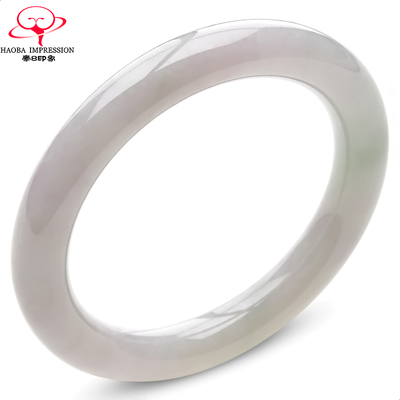 豪8印象·手镯之家S525048Y382翡翠圈口52.6mm天然淡紫圆条玉手镯