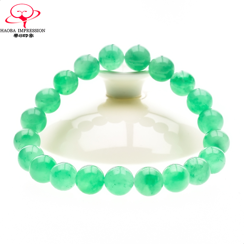豪8印象/翡王妃FS18-131非洲翠玉手链手串女款珠链冰飘花珠宝带证