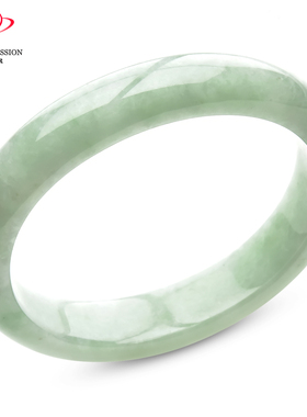 豪8印象P26018P451翡翠贵妃手镯圈口55.0mm冰糯种天然淡绿玉手镯
