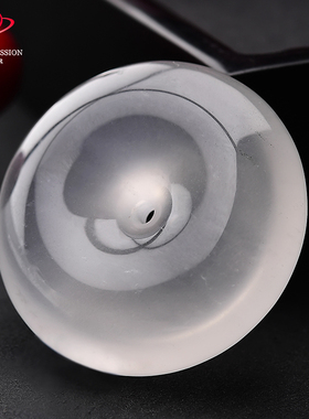 豪8印象·翡王妃F25009F201天然非洲翠平安扣吊坠玻璃种宝石光玉