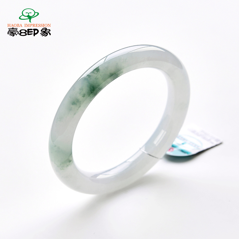 豪8印象M764翡翠圆条手镯小号55.1mm 飘花玉镯缅甸翡翠绿花玉镯子在类目 珠宝/钻石/翡翠/黄金, 翡翠（新）, 手饰中 - 来自Buy2taobao.com提供专业的淘宝代购服务