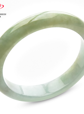 豪8印象P26018P486翡翠手镯圈口55.6mm天然冰糯种淡绿缅甸a货玉镯