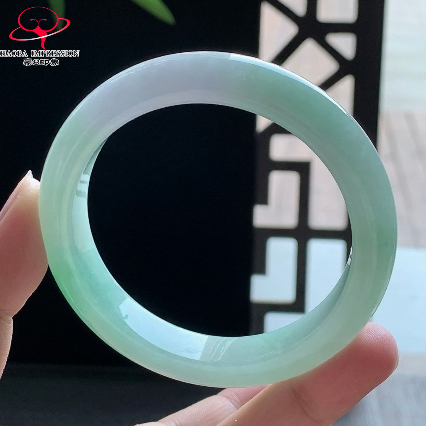 豪8印象P26660P470翡翠手镯圈口59.5天然冰糯种春彩粉紫淡绿玉镯