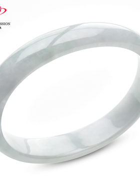 豪8印象手镯之家S225018Y628翡翠贵妃手镯圈口52.2mm白底浅绿玉镯