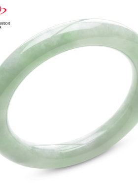 豪8印象P26048P252翡翠手镯圈口59.5mm冰糯种淡绿天然缅甸玉镯