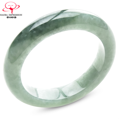 豪8印象手镯之家S225018Y549翡翠手镯圈口52.6mm天然浅油青玉镯