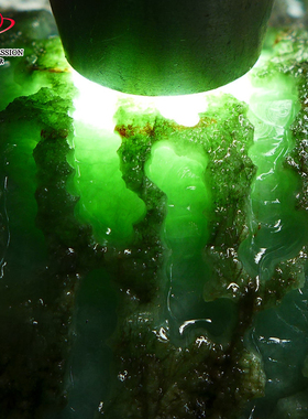 豪8印象Z26030G263浅绿好种毛料玉石 缅甸正品天然翡翠原石1.2kg