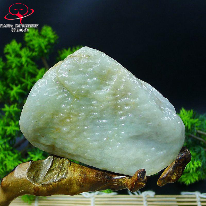 豪8印象Z26012Z494翡翠摆件天然淡紫黄翡缅甸原石明料摆件手玩件