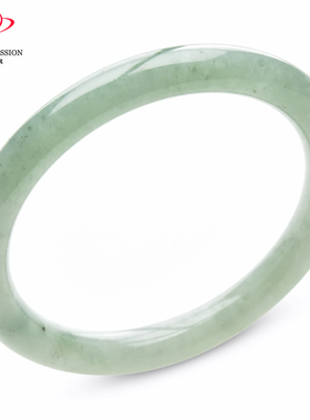 豪8印象手镯之家S825080Y258翡翠圆条手镯圈口53.6mm缅甸a货玉镯
