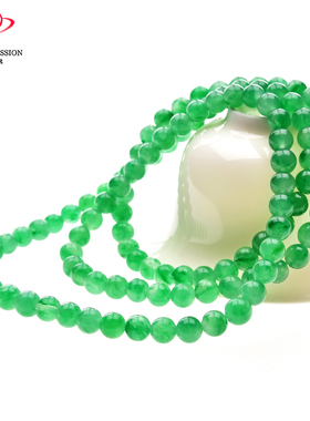 豪8印象翡王妃F25036F317天然非洲翠项链玉珠链冰种飘花玉石珠宝