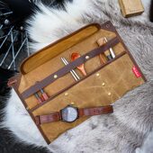 野人bushcraft户外bc露营装 备野营油蜡帆布牛皮工具袋厨具收纳包