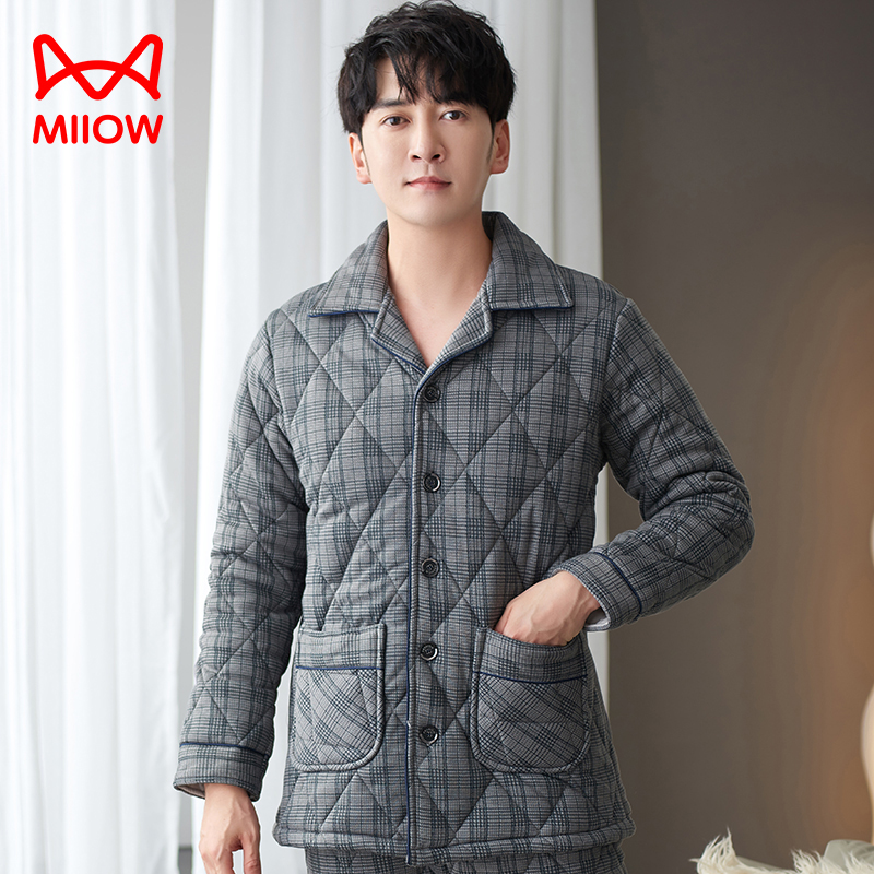 猫人单件上衣三层夹棉纯棉加厚