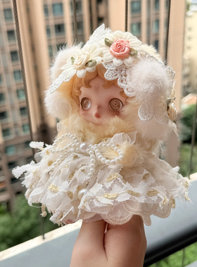 【手工定制】SP光织园娃衣朝晖着痕沐木skullpanda娃娃衣服头饰