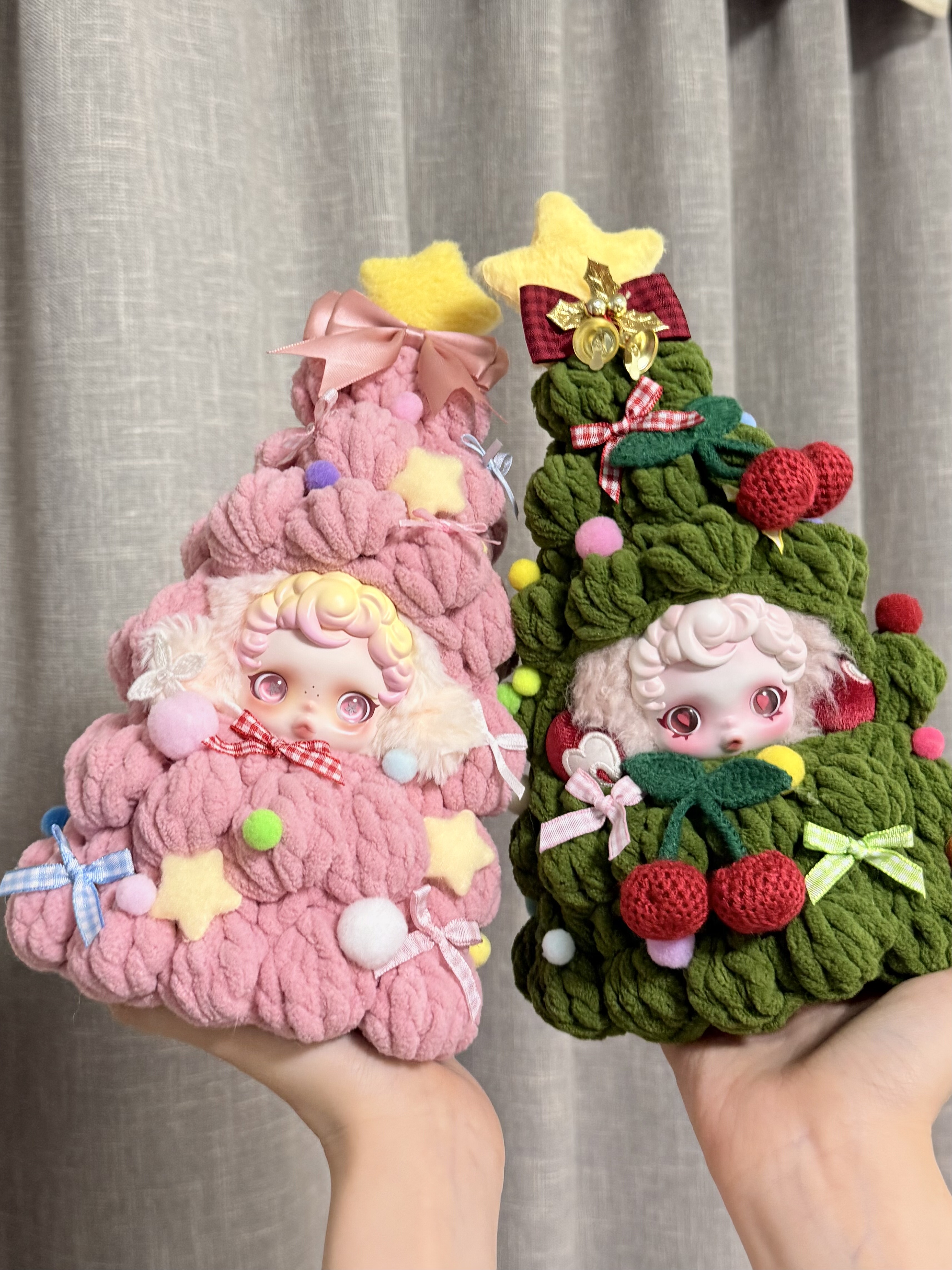 sp娃衣圣诞树不眠剧场光织园冬日乐章搪胶毛绒skullpanda衣服钩织