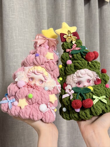 sp娃衣圣诞树不眠剧场光织园冬日乐章搪胶毛绒skullpanda衣服钩织