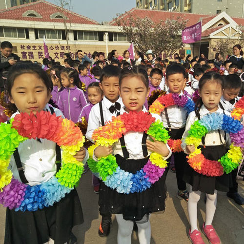 加密硬圈钢丝花环运动会开幕式道具入场手拿春季运动会手持物花环