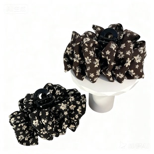 发圈抓夹鲨鱼夹复古风简约百搭层次感优雅显发量盘发夹 漫野