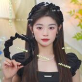 复古丝绒褶皱发箍 法式 露易丝·财阀千金 2024秋冬新款