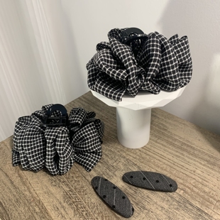 秋冬韩系百搭鲨鱼夹法式 小香风后脑勺盘发夹大号发卡夹子复古抓夹