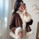 鹅绒羽绒服2025新款 高级感狐狸毛皮草外套女冬季 短款 年轻毛毛大衣