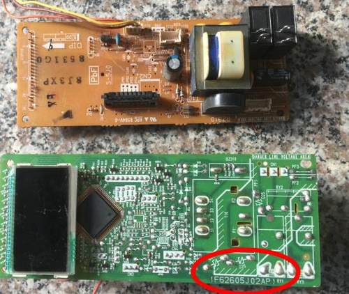 拆机松下微波NN-GT558M、NN-GT548M、NN-GT556W、NN-GT557M电脑板