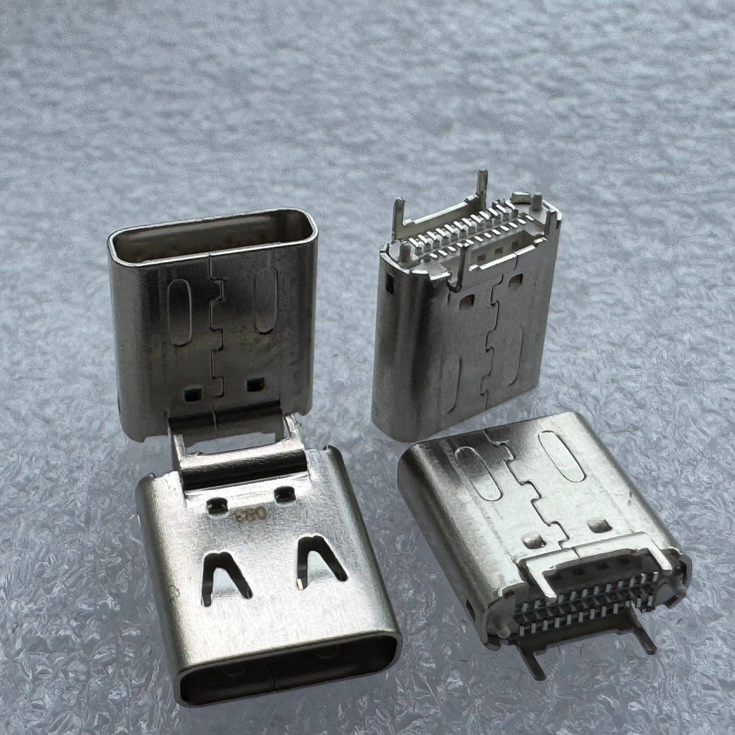 TYPE-C母座24P 立式180度贴片直插24Pin typec充电数据插头3.0C口图片
