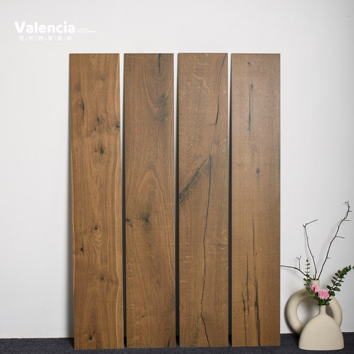 锯齿纹胡桃木色200x1200木纹瓷砖