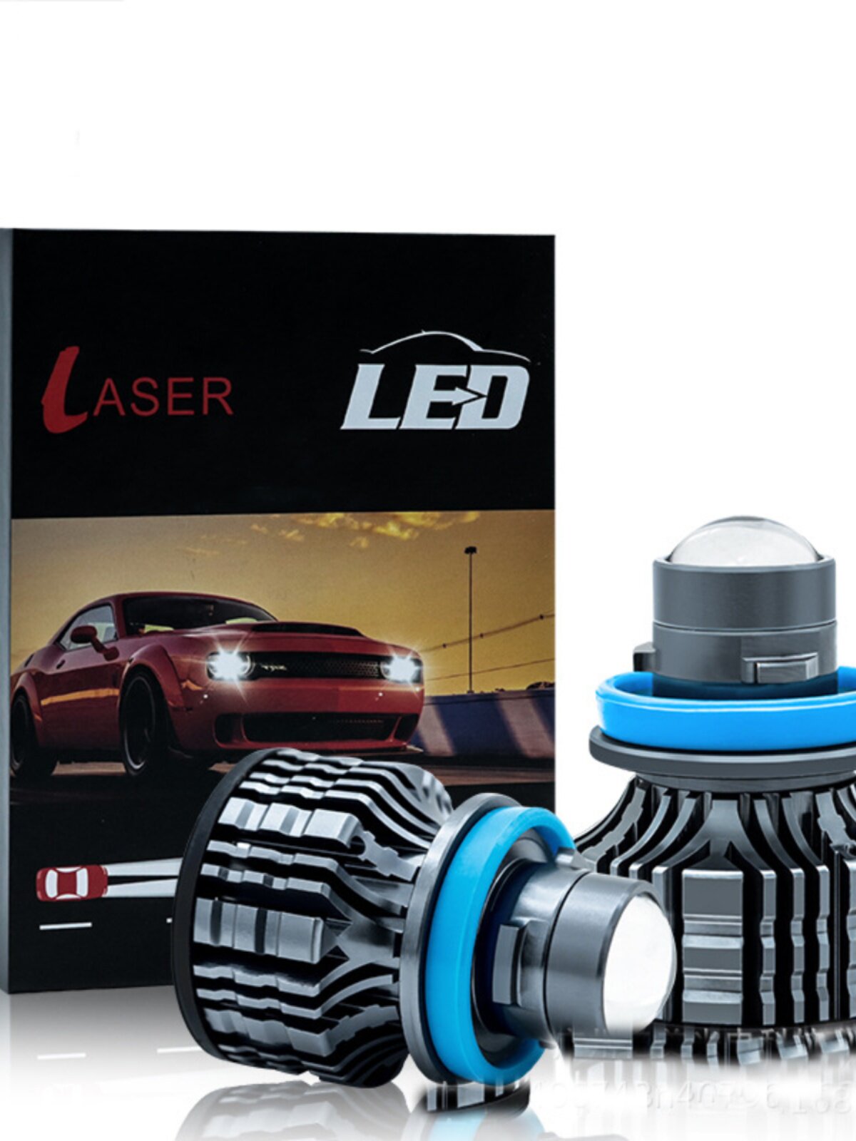 2 색 듀얼 라이트 렌즈 자동차 LED 안개등 H7 슈퍼 브라이트 H11 자동차 라이트 9006 하이빔 대포 스포트라이트