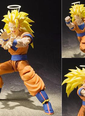 七龙珠 超级赛亚人3 超三 超3 孙悟空 SHF 悟空 可动手办摆件模型