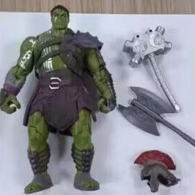 雷神3诸神黄昏角斗士绿巨人浩克盔甲 关节可动手办模型公仔摆件