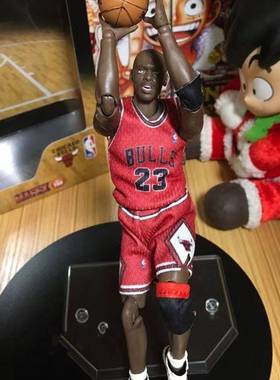 NBA篮球明星1/12真衣服23号MAF100乔丹可动人偶手办模型摆件