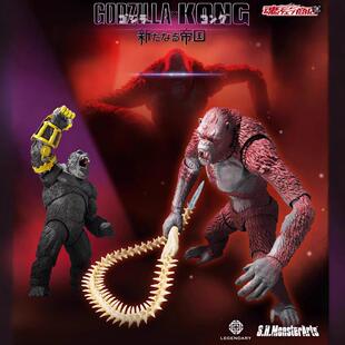 现货 哥斯拉大战金刚2 帝国崛起 SHM 2024 刀疤王 可动手办模型