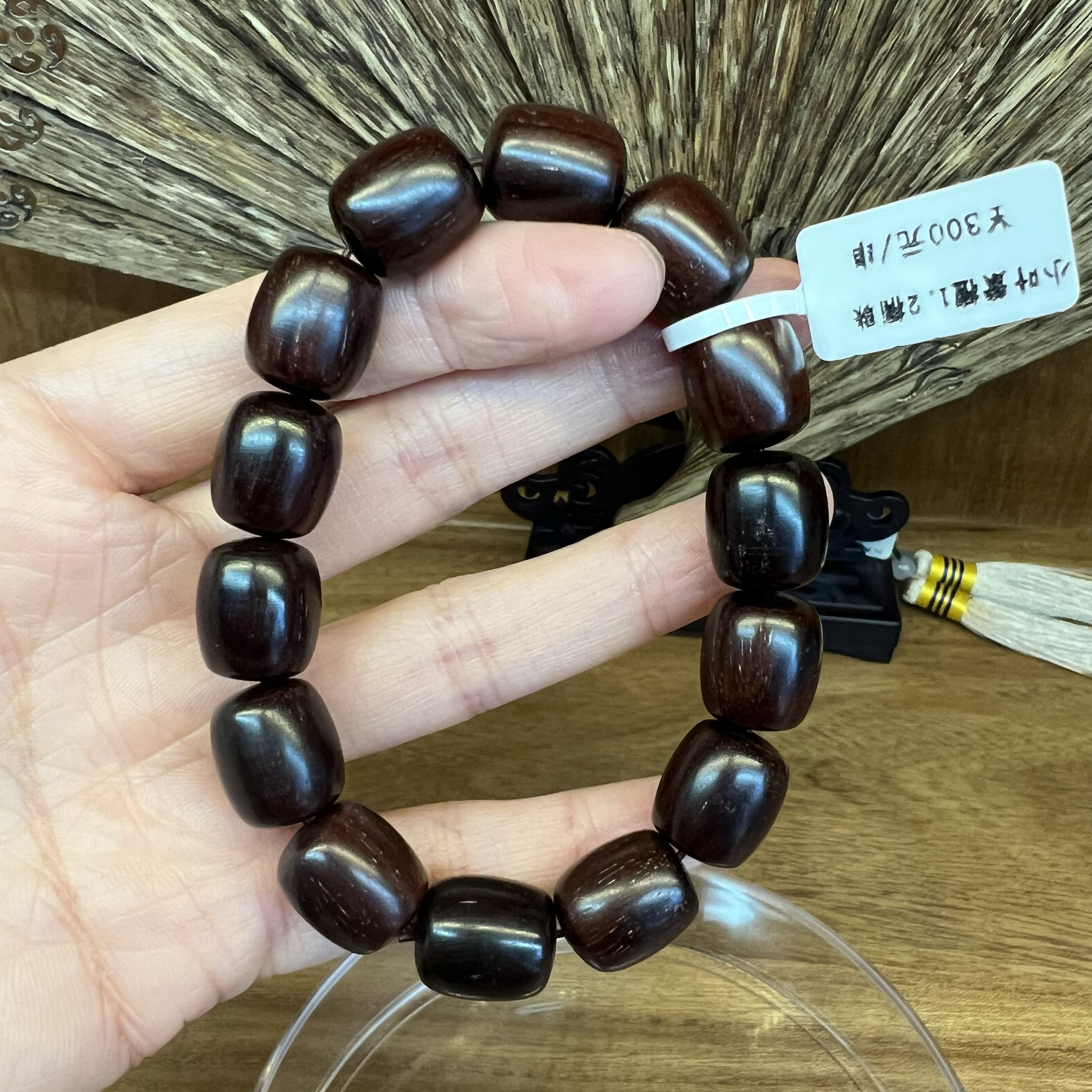 小叶紫檀1.2桶珠天然木作手串