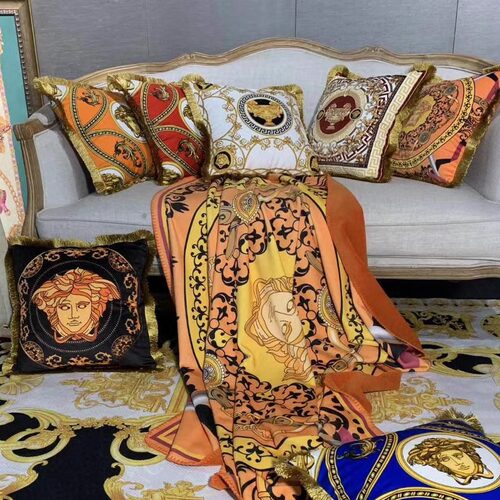 法式流苏奖杯别墅宫廷印花抱枕