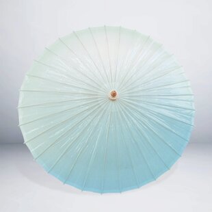 复古风汉服手工油纸伞晴雨两用古典舞蹈专用道具蓝色远岫拂岚渐变