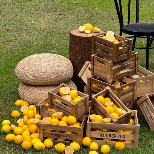 实木收纳箱木盒木箱木框箱复古陈列展示超市水果收纳长方形木条箱