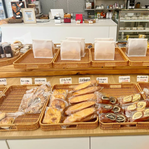 面包展示架藤编面包筐