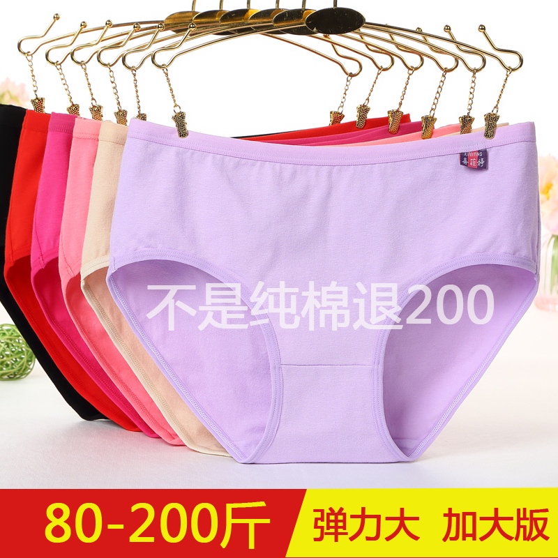 纯棉中腰内裤女妈妈中老年加大码