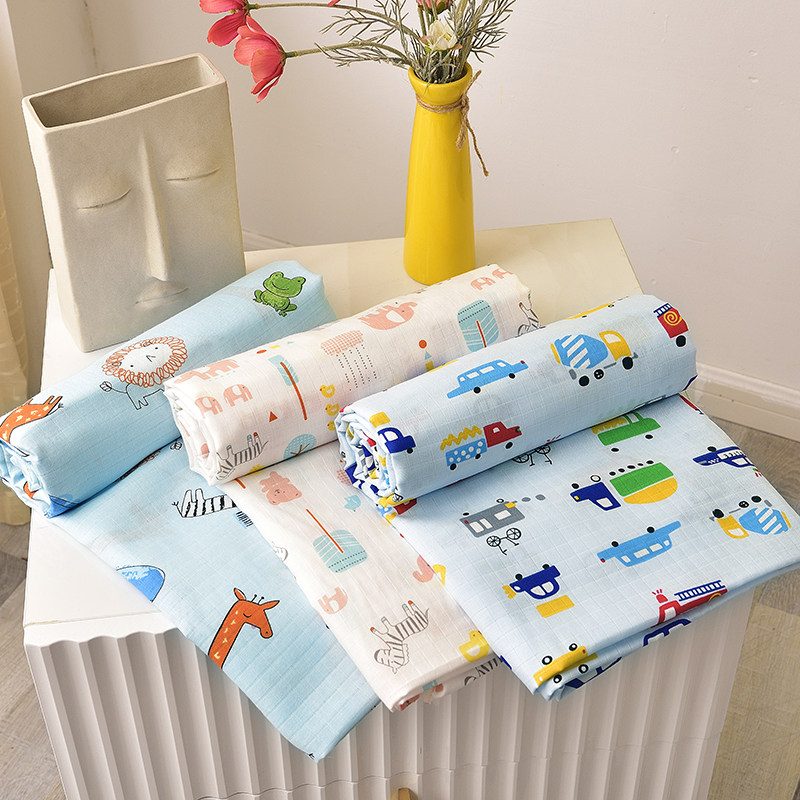 全棉双层卡通透气纱布布料宝宝纯棉婴儿棉纱布料四季款柔软薄A类,居家布艺,海绵垫/布料/面料/手工diy,淘宝优惠券,粉丝福利购,淘宝优惠卷