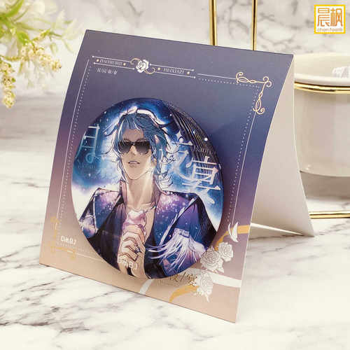 盗墓笔记画包包联名周边 黑眼镜月影夜宴徽章 光栅吧唧75mm