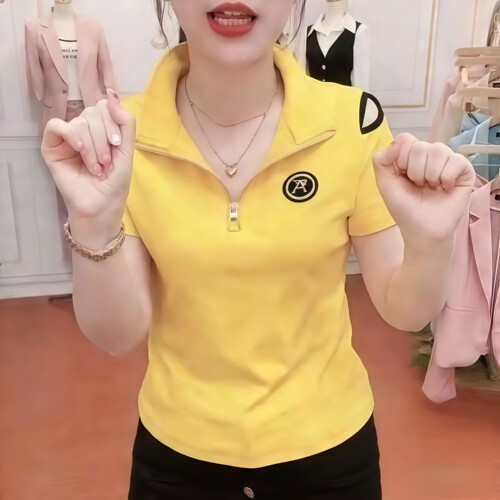小个子厚度适中棉针织女百搭短袖