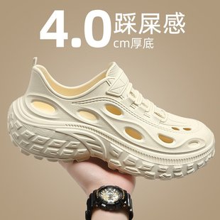 外穿防臭防滑全包开车户外沙滩溯溪涉水凉 美式 钓鱼洞洞鞋 男款 夏季